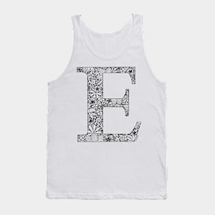 Floral Letter E Tank Top